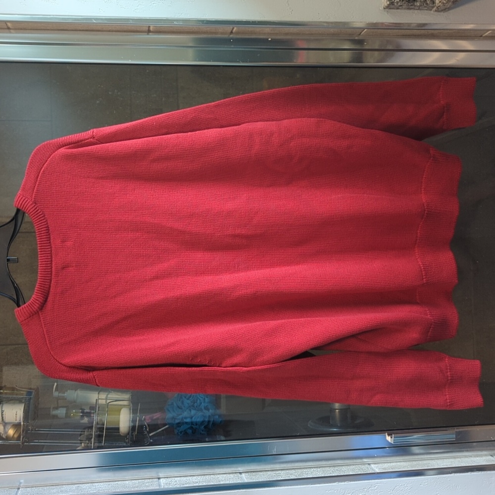 NWT Chaps Red Crewneck Sweater - Picture 3 of 6
